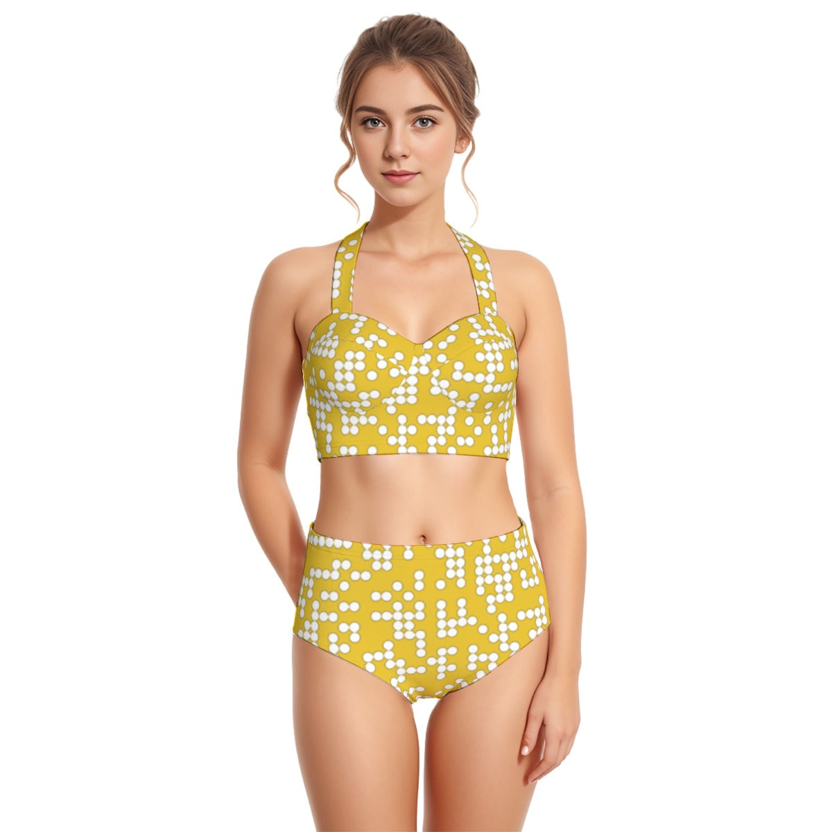 GoldPolkaDotBikini 'Swimsuit Halter'