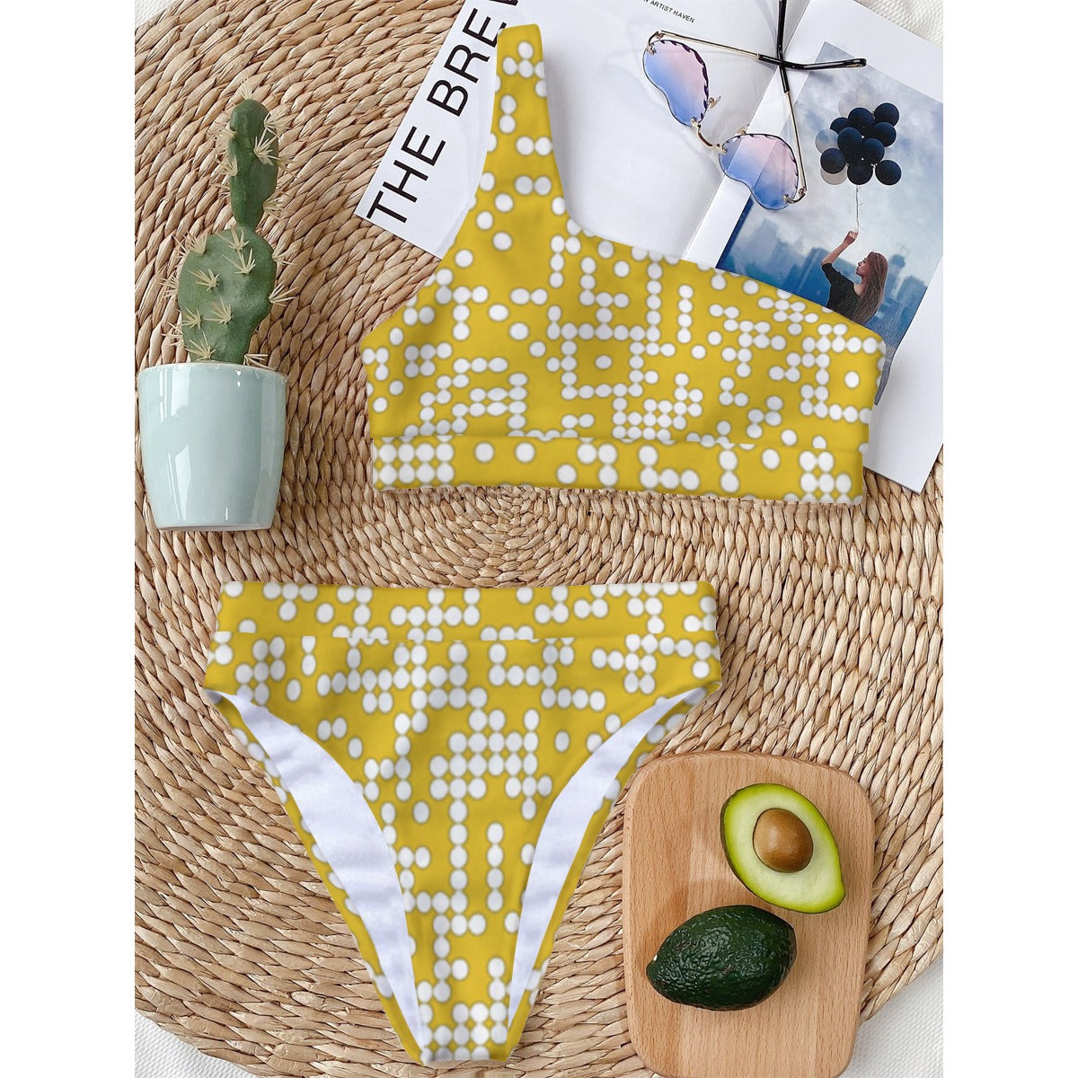 GoldPolkaDotBikini 'Single Shoulder'